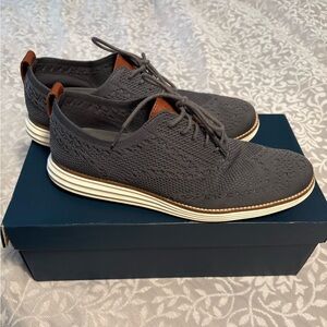 Cole Haan Men's Gray Knit Lace-Up Shoes size 9.5